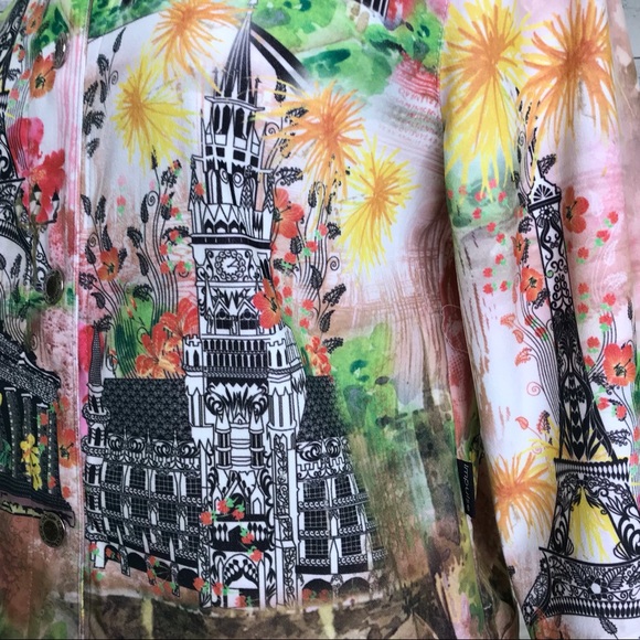 Impulse California Pink Green Stretch Jacket Top - Picture 7 of 11